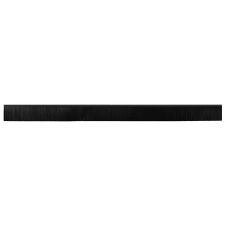 Zelfklevende Deurborstels 2 pcs Zwart 100 cm Aluminium Legering 6