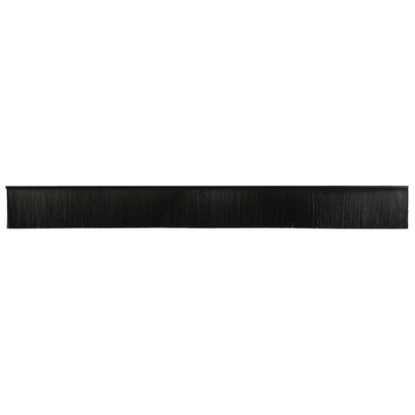 Zelfklevende Deurborstels 2 pcs Zwart 100 cm Aluminium Legering 6