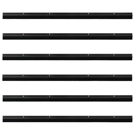 Deurborstel 6 pcs Zwart 100 cm 5