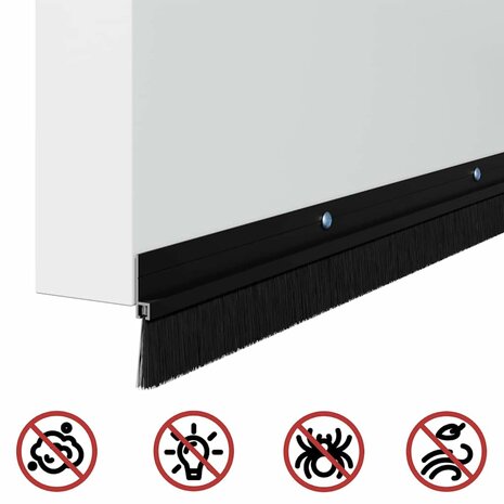 Deurborstel 6 pcs Zwart 100 cm 9
