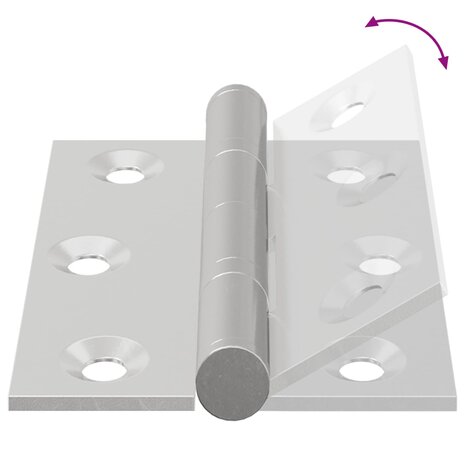 Scharnier 720 pcs Zilver 50 x 38 x 1,3 mm Staal 8