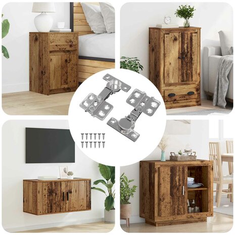 Scharnier 2 pcs Nikkel 85 x 52,5 x 9,5 mm IJzer 1