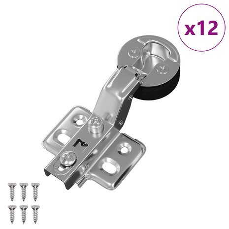 Scharnier 12 pcs Zilver 35 mm IJzer 3