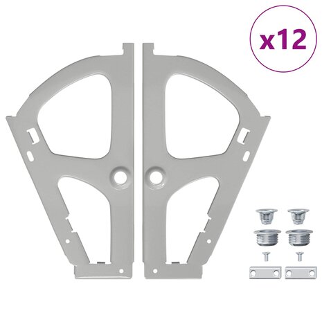 Flip lade scharnier 12 pcs Zilver 235 x 155 x 30 mm IJzer 2