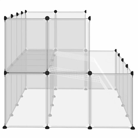 Dierenhok klein 143x107x93 cm polypropeen en staal transparant 4