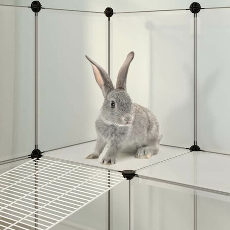 Dierenhok klein 143x107x93 cm polypropeen en staal transparant 8