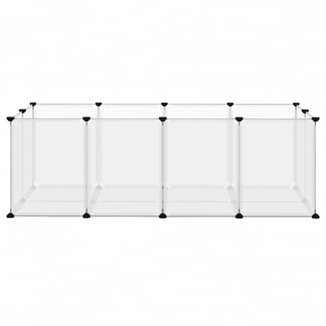 Dierenhok klein 144x74x46,5 cm polypropeen en staal transparant 3