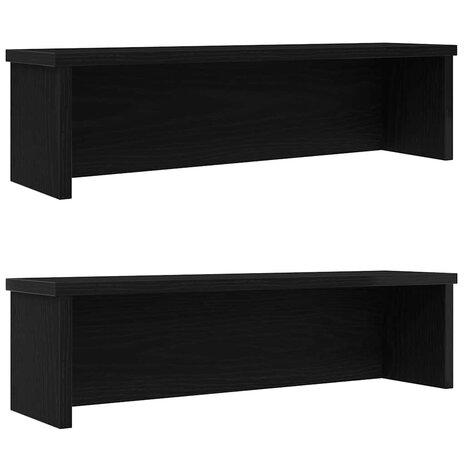 Keukenrekken stapelbaar 2 st 60x15x16 cm zwart 1