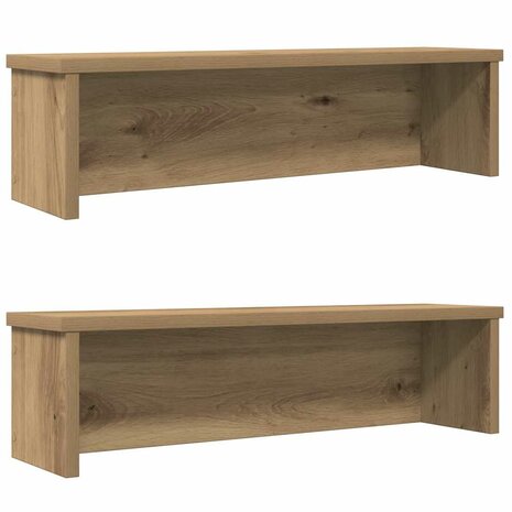 Keukenrekken stapelbaar 2 st 60x15x16 cm artisanaal eikenkleur 1