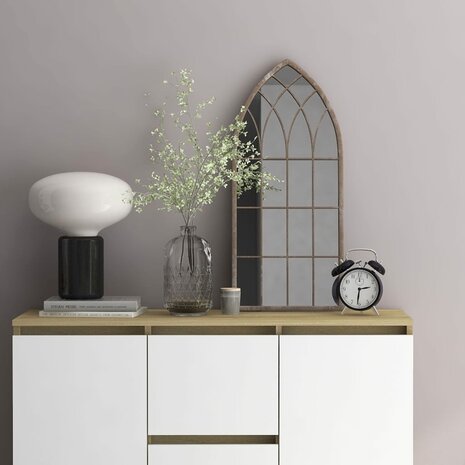 Spiegel 70x30 cm ijzer zandkleurig 1