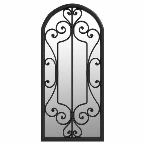 Spiegel 100x45 cm ijzer zwart 2