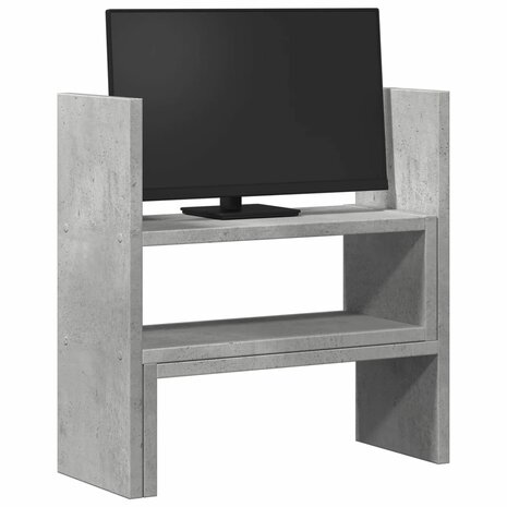 Bureau organiser 40x17x41 cm bewerkt hout betongrijs 3