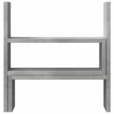 Bureau organiser 40x17x41 cm bewerkt hout betongrijs 4