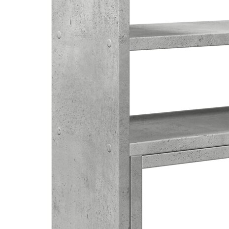 Bureau organiser 40x17x41 cm bewerkt hout betongrijs 8