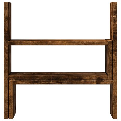 Bureau organiser 40x17x41 cm bewerkt hout gerookt eikenkleur 4