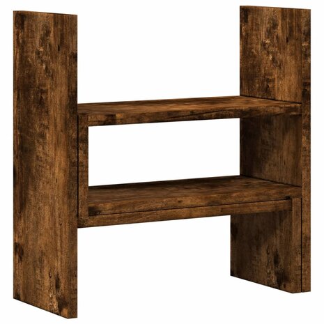 Bureau organiser 40x17x41 cm bewerkt hout gerookt eikenkleur 6