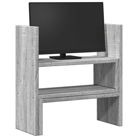 Bureau organiser 40x17x41 cm bewerkt hout grijs sonoma eiken 3