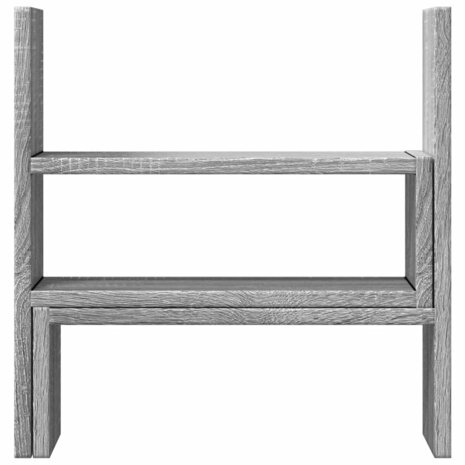 Bureau organiser 40x17x41 cm bewerkt hout grijs sonoma eiken 4