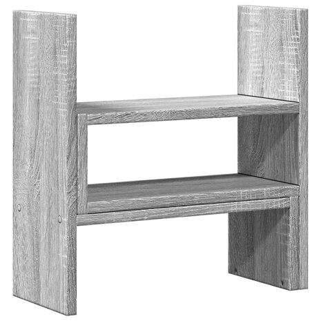 Bureau organiser 40x17x41 cm bewerkt hout grijs sonoma eiken 6
