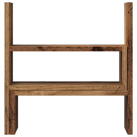 Bureau organiser 40x17x41 cm bewerkt hout oud houtkleurig 4