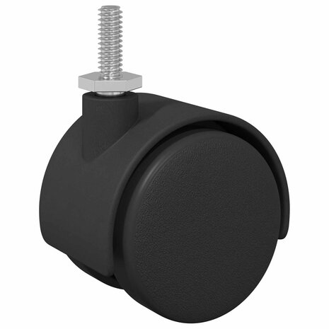 Wielen 12 pcs Zwart 40,1 x 37,8 mm PP en IJzer 5
