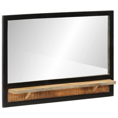 Spiegel met schap 80x8x55 cm glas en massief mangohout 1