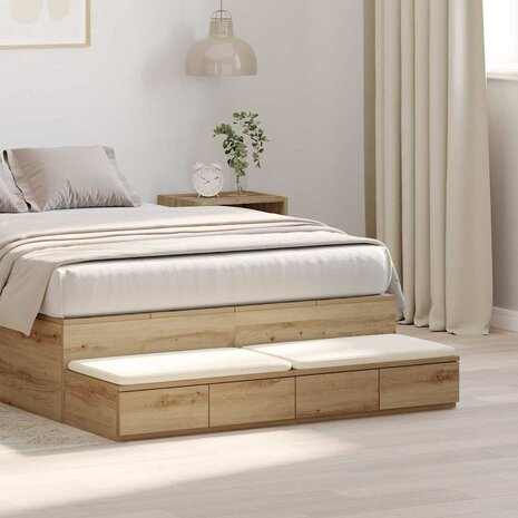 Bedlades Artisan Eiken 120 x 36,5 x 16,5 cm Bewerkt hout 1