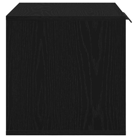 Kattenbakkast zwart eiken 60x40x40 cm bewerkt hout 7