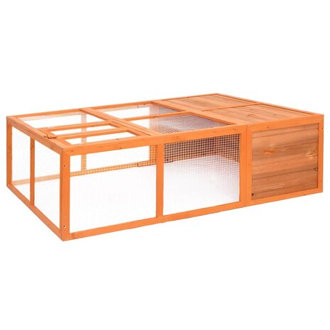 Dierenhok voor buiten 150x100x50 cm massief vurenhout 1