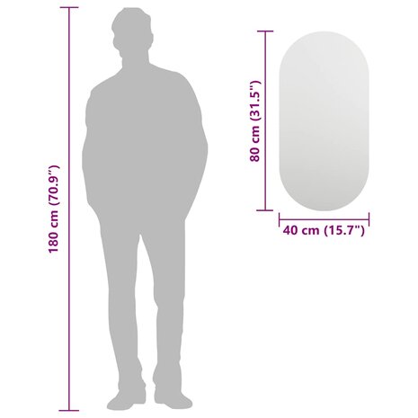 Spiegel 80x40 cm glas 7