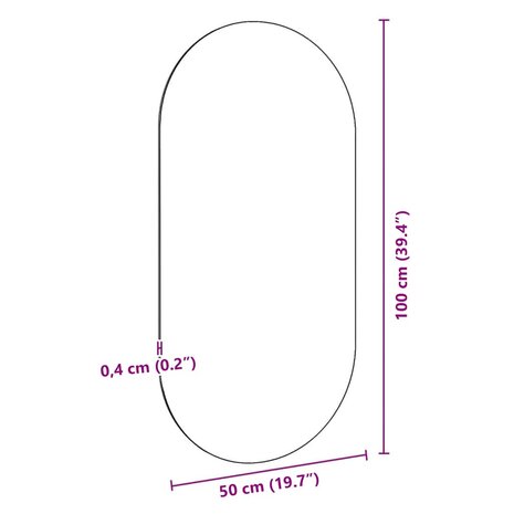 Spiegel 100x50 cm glas 6