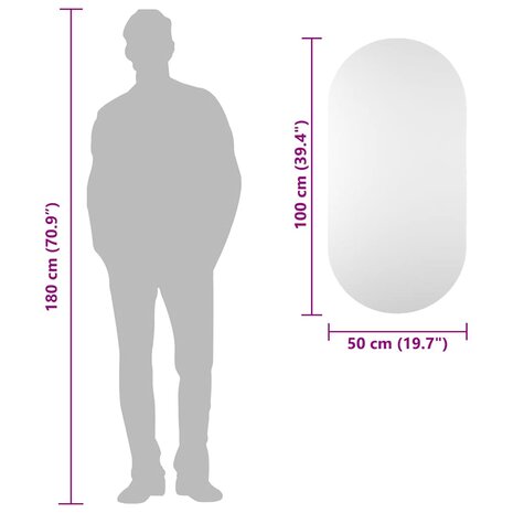 Spiegel 100x50 cm glas 7