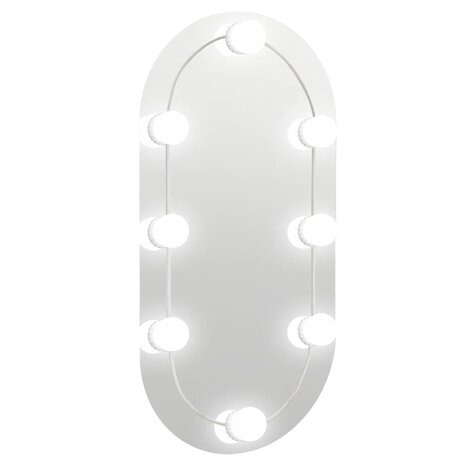 Spiegel met LED-verlichting ovaal 60x30 cm glas 2