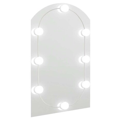 Spiegel met LED-verlichting boog 60x40 cm glas 2