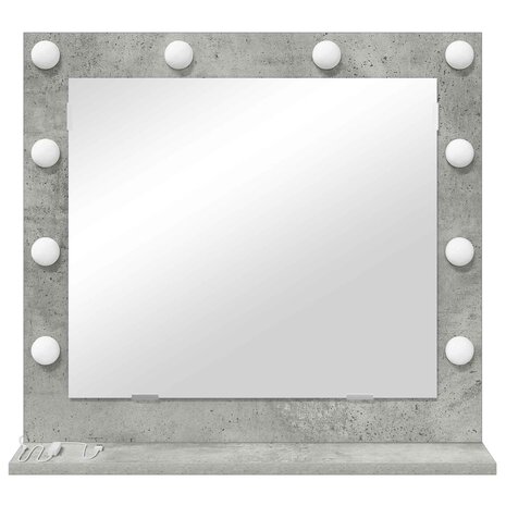 Make-up spiegel Rechthoekig Beton Grijs 60 x 55 x 18 cm 4