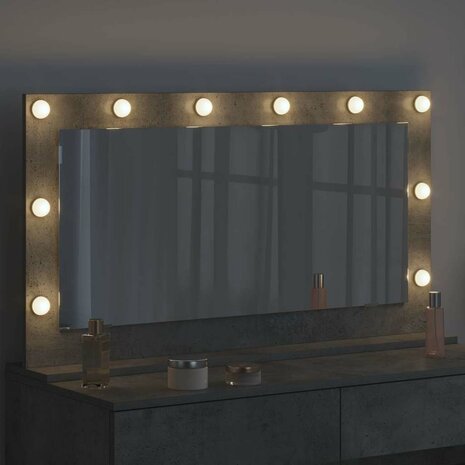 Make-up spiegel Rechthoekig Beton Grijs 100 x 55 x 18 cm 3