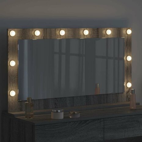 Make-up spiegel Rechthoekig Grijs Sonoma 100 x 55 x 18 cm 3