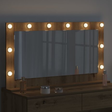 Make-up spiegel Rechthoekig Artisan Eiken 100 x 55 x 18 cm 3