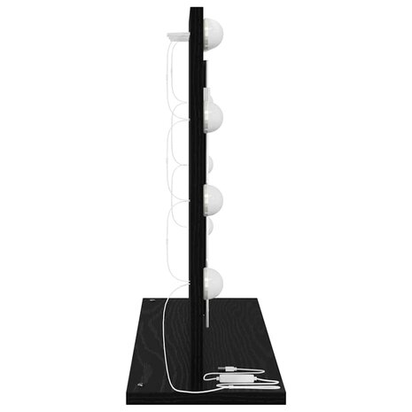 Make-up spiegel Rechthoekig Zwart Eiken 60 x 45 x 18 cm 5