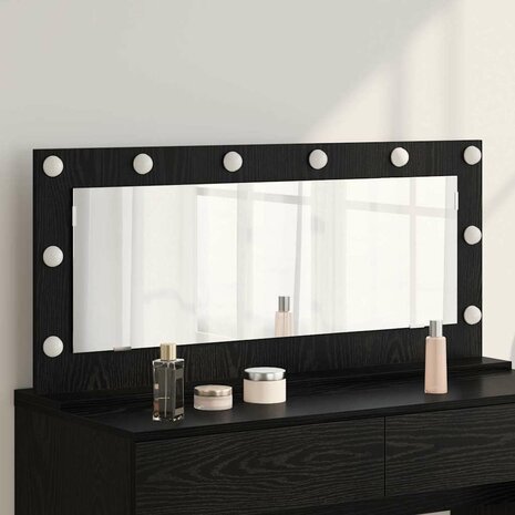 Make-up spiegel Rechthoekig Zwart Eiken 100 x 45 x 18 cm 1