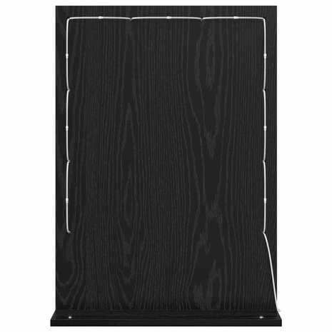 Make-up spiegel Rechthoekig Zwart Eiken 70 x 50 x 18 cm 6