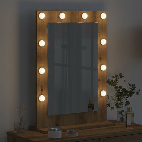 Make-up spiegel Rechthoekig Artisan Eiken 70 x 50 x 18 cm 3