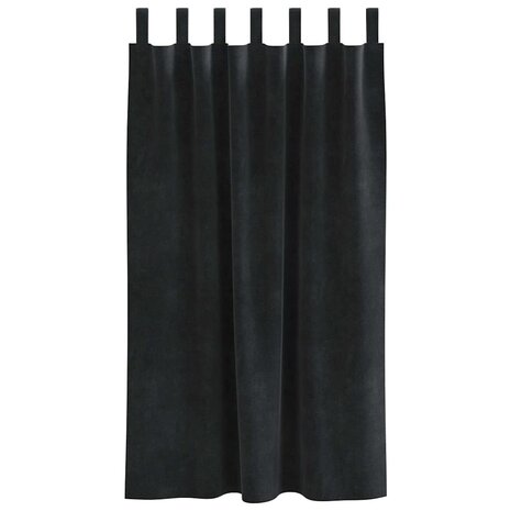 Verduisterende gordijnen 2 pcs Zwart 140 x 175 cm Fluweel 4