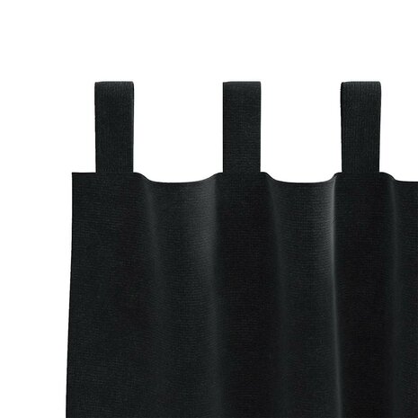 Verduisterende gordijnen 2 pcs Zwart 140 x 175 cm Fluweel 5
