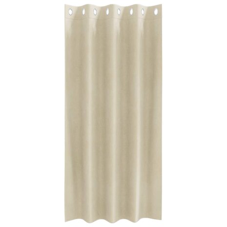 Verduisterende gordijnen 2 pcs Cr&egrave;me 140 x 175 cm Fluweel 4