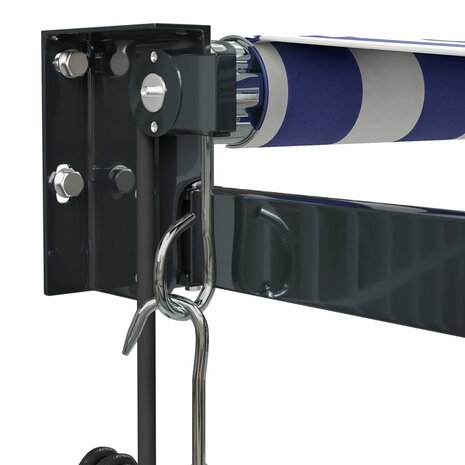 Luifel automatisch uitschuifbaar 3x2,5 m blauw en wit 7