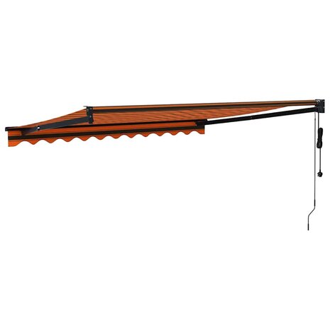 Luifel automatisch uitschuifbaar 3x2,5 m oranje en bruin 6