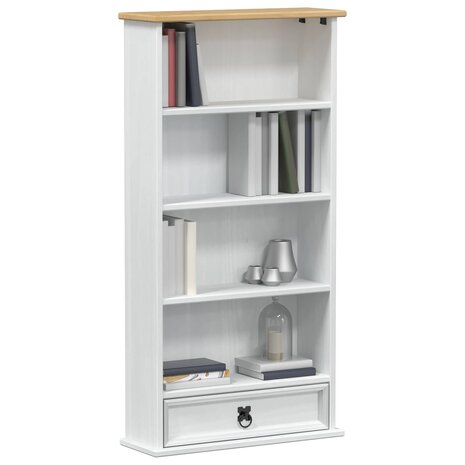 CD kast Wit 52 x 17.5 x 103 cm Massief grenenhout 3