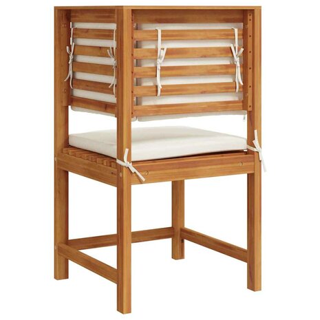 Tuinstoel met kussen Bruin 50 x 50 x 91cm Massief acaciahout 6