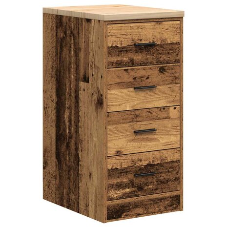 Garagekast 40x51x85 cm massief grenenhout oud hout 2